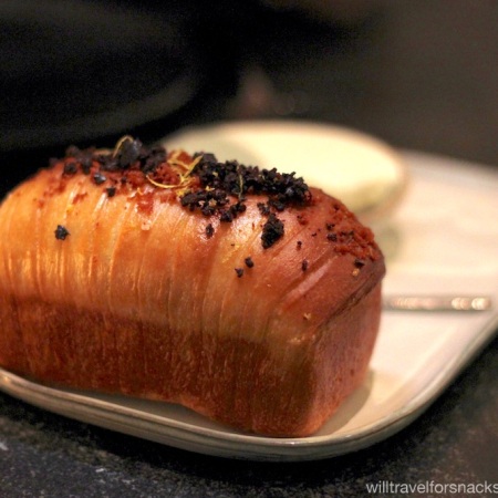 Complimentary pull-apart bread at Crown Shy