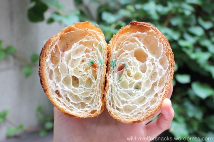 L'imprimerie butter croissant cross-section, the best croissant in NYC